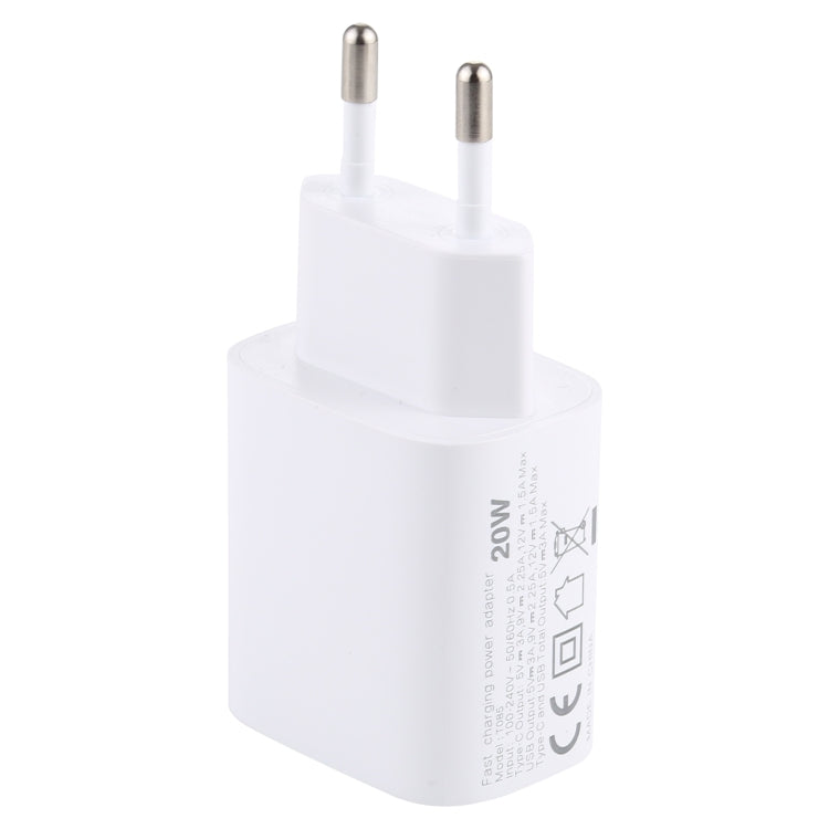 T085 20W USB + Type-C Fast Charging Travel Power Adapter, EU Plug - free shipping - PMC Jewellery - Order now!