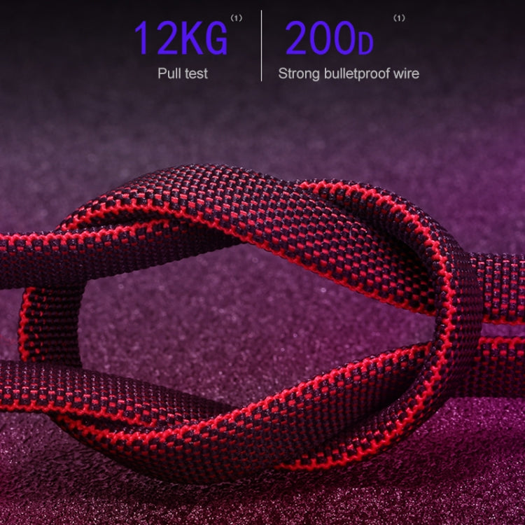 K051 1.2m 3 in 1 USB to 8 Pin + USB-C / Type-C + Micro USB Shark Fabric Data Cable(Blue) - free shipping - PMC Jewellery - Order now!