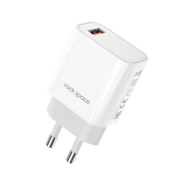 ROCK SPACE HGF-058EU-A T48 QC3.0 USB Single Port Travel Charger, EU Plug - USB Charger by ROCK | Online Shopping South Africa | PMC TechLife | Buy Now Pay Later Mobicred