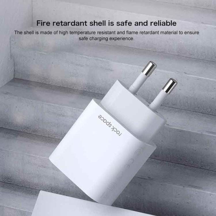 ROCK SPACE HGF-058EU-A T48 QC3.0 USB Single Port Travel Charger, EU Plug - USB Charger by ROCK | Online Shopping South Africa | PMC TechLife | Buy Now Pay Later Mobicred