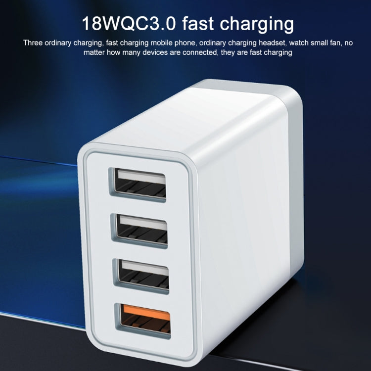 WK WP-U125 Youpin Series 18W QC3.0 4 USB Ports Fast Travel Charger, CN Plug / US Plug - USB Charger by WK | Online Shopping South Africa | PMC TechLife | Buy Now Pay Later Mobicred