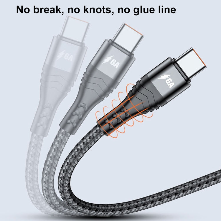 ADC-138 66W 3 in 1 USB to 8 Pin + Micro USB + USB-C / Type-C Fast Charging Braided Data Cable, Cable Length: 1.2m(Grey) - free shipping - PMC Jewellery - Order now!
