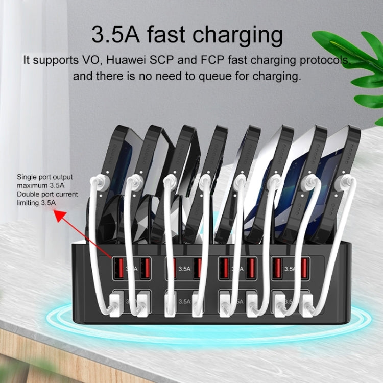 YFY-A55 150W 16 x USB Ports Smart Charging Station with Phone & Tablet Stand, AU Plug - Multifunction Charger by PMC TechLife | Online Shopping South Africa | PMC TechLife