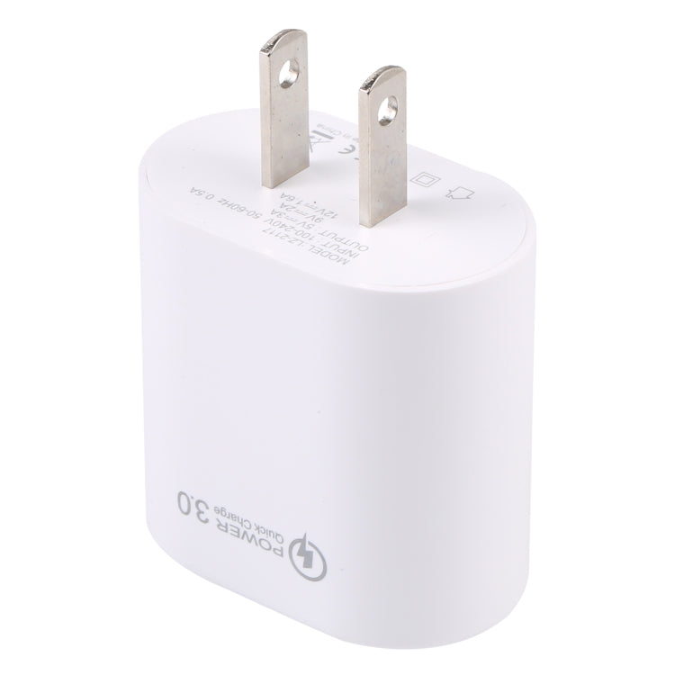 LZ-2117 18W QC3.0 3.1A USB Fast Charger, US Plug (White) - USB Charger by PMC Jewellery | Online Shopping South Africa | PMC Jewellery | Buy Now Pay Later Mobicred