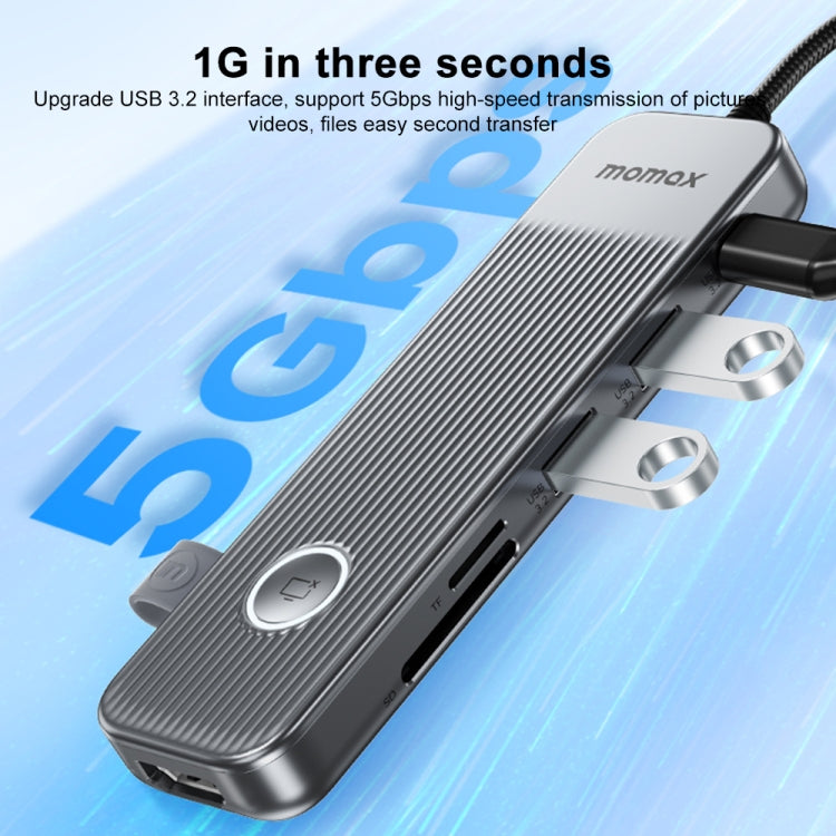 MOMAX DH17 7 in 1 ONELINK Travel Case Type-C to USB Docking Station HUB Adapter - free shipping - PMC Jewellery - Order now!