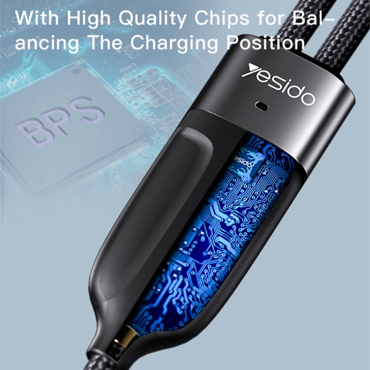 Yesido CA88 2 in 1 USB-C / Type-C to USB-C / Type-C Fast Charging Cable, Length: 1.2m - free shipping - PMC TechLife - Order now!