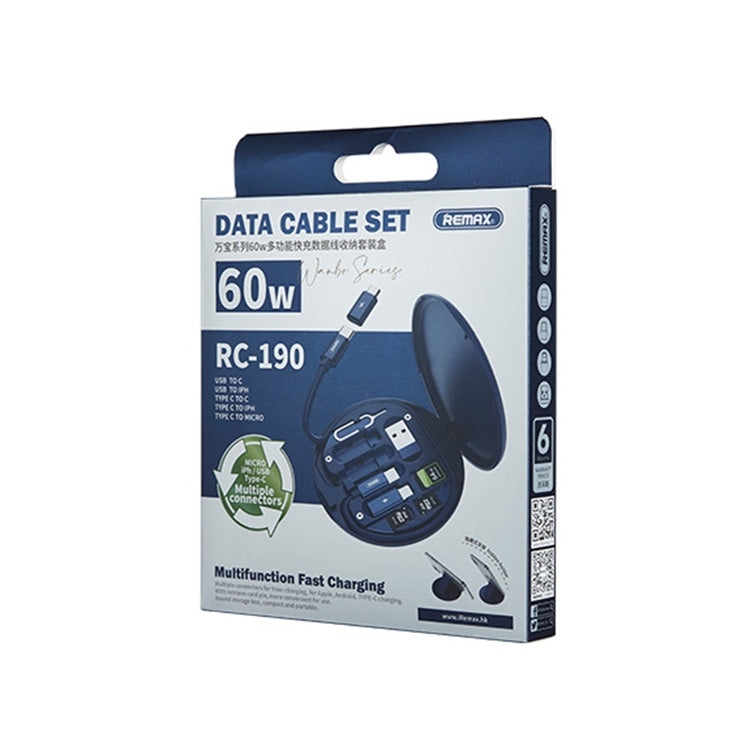 REMAX RC-190 Wanbo Series 60W Fast Charging Cable Multifunction Storage Box Set (White) - free shipping - PMC Jewellery - Order now!