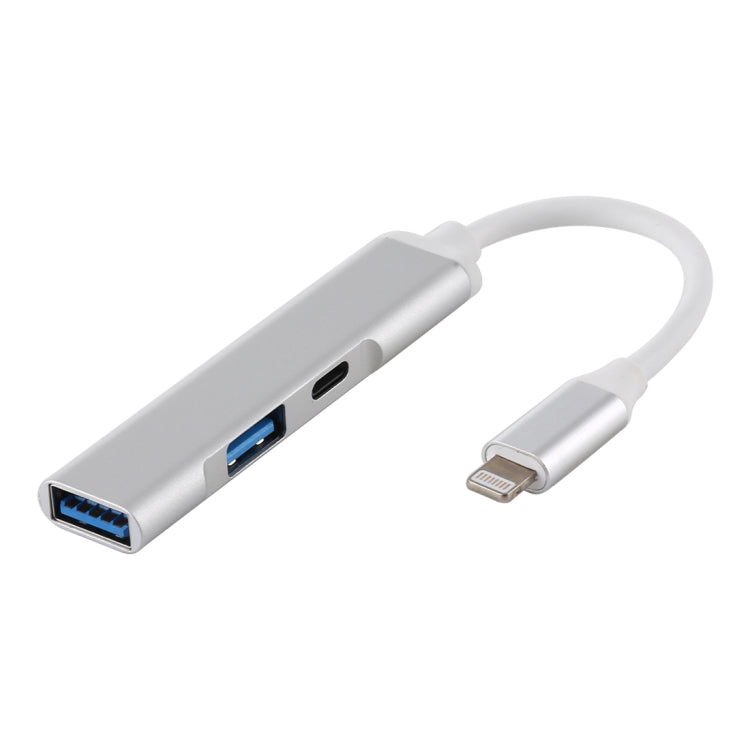 S-206 3 in 1 8 Pin Male to 2 x USB 3.0 + 8 Pin Female Camera Reader Adapter - Converter & Adapter by PMC Jewellery | Online Shopping South Africa | PMC Jewellery | Buy Now Pay Later Mobicred