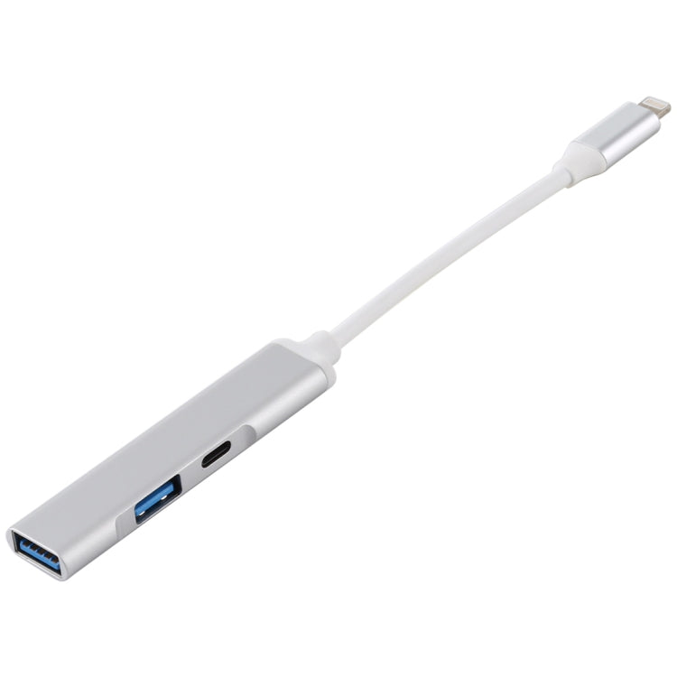 S-206 3 in 1 8 Pin Male to 2 x USB 3.0 + 8 Pin Female Camera Reader Adapter - Converter & Adapter by PMC Jewellery | Online Shopping South Africa | PMC Jewellery | Buy Now Pay Later Mobicred