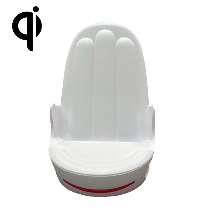 V8 15W Five-finger Sofa Phone Magnetic Suction Wireless Charger Stand (White) - free shipping - PMC Jewellery - Order now!