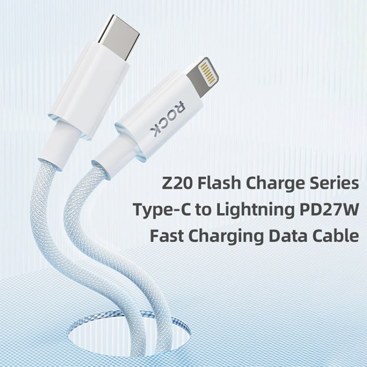 ROCK Z20 1m PD27W USB-C / Type-C to 8 Pin Fast Charging Data Cable - free shipping - PMC Jewellery - Order now!