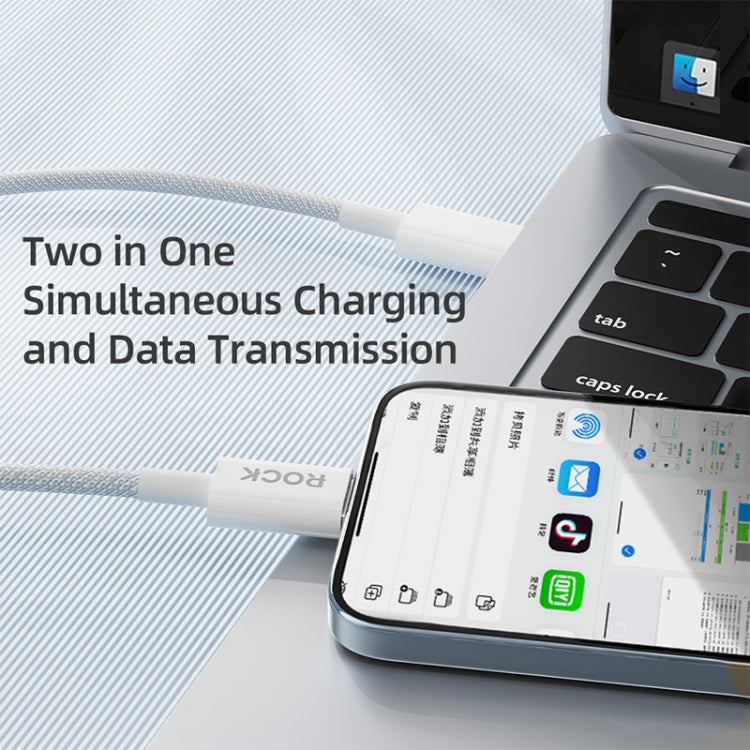 ROCK Z20 1m PD27W USB-C / Type-C to 8 Pin Fast Charging Data Cable - free shipping - PMC Jewellery - Order now!