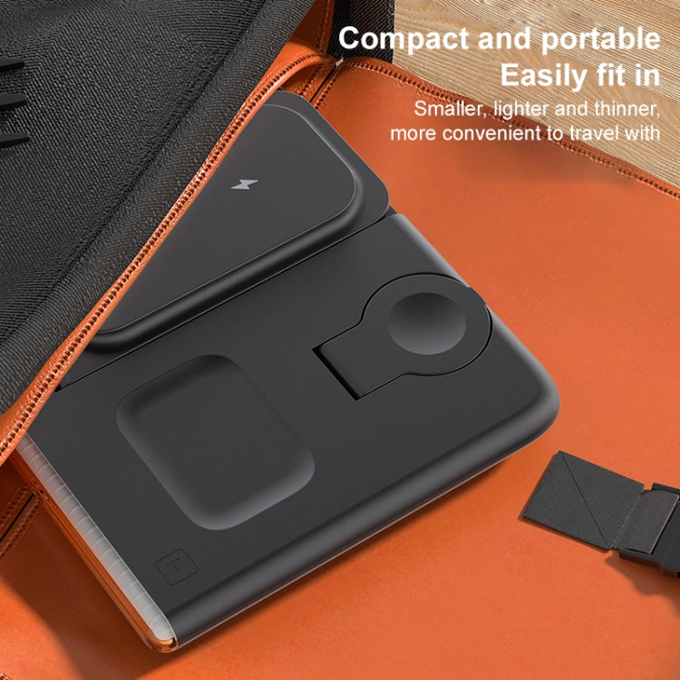 C27 15W 4 in 1 Foldable Magnetic Wireless Charger with Ambient Light (Black) - Wireless Charger by PMC Jewellery | Online Shopping South Africa | PMC Jewellery | Buy Now Pay Later Mobicred