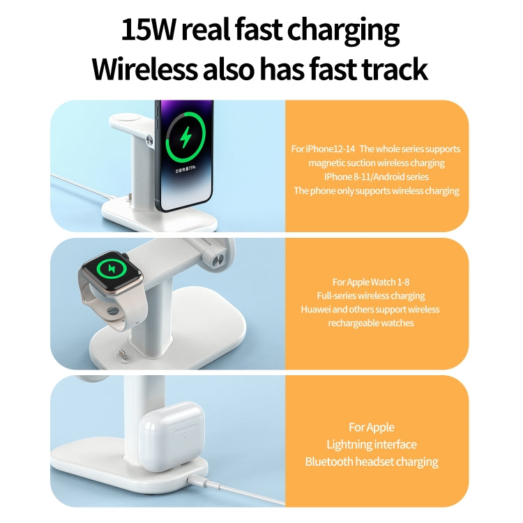 JJT-A70 15W 3 in 1 Multifunctional Magnetic Wireless Charging Holder (Black) - Wireless Charger by PMC Jewellery | Online Shopping South Africa | PMC Jewellery | Buy Now Pay Later Mobicred