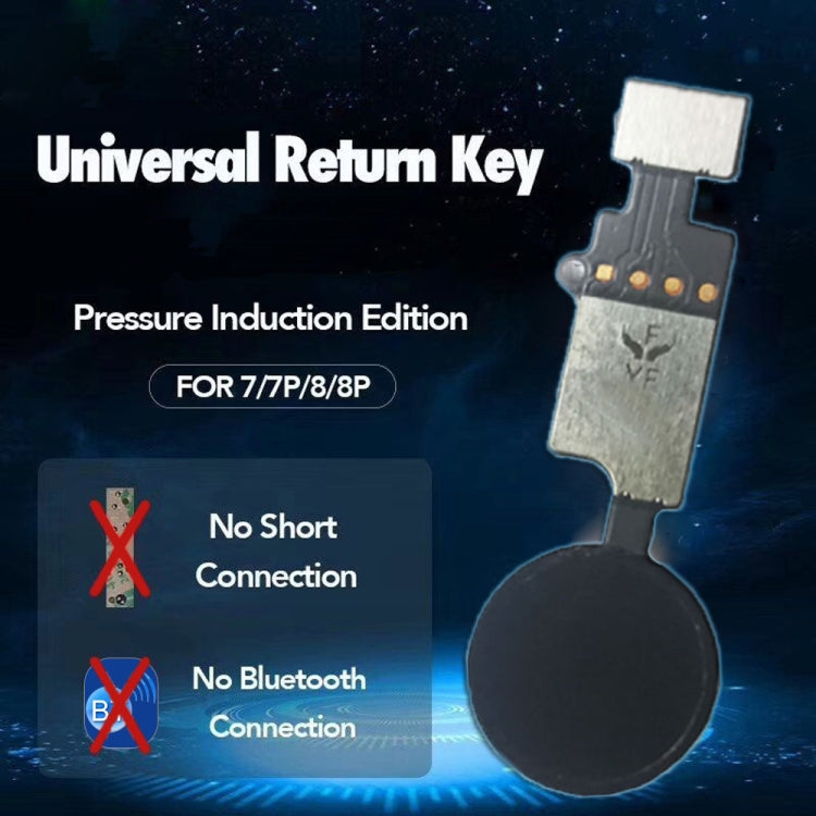Home Button (3rd ) with Flex Cable (Not Supporting Fingerprint Identification) for iPhone 8 Plus / 7 Plus / 8 / 7(Black) - Button & Card Slots by PMC TechLife | Online Shopping South Africa | PMC TechLife | Buy Now Pay Later Mobicred