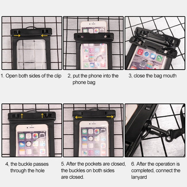 PVC Transparent Universal IPX8 Waterproof Bag with Lanyard for Smart Phones below 6.3 inch (Green) - free shipping - PMc TechLife - Order now!