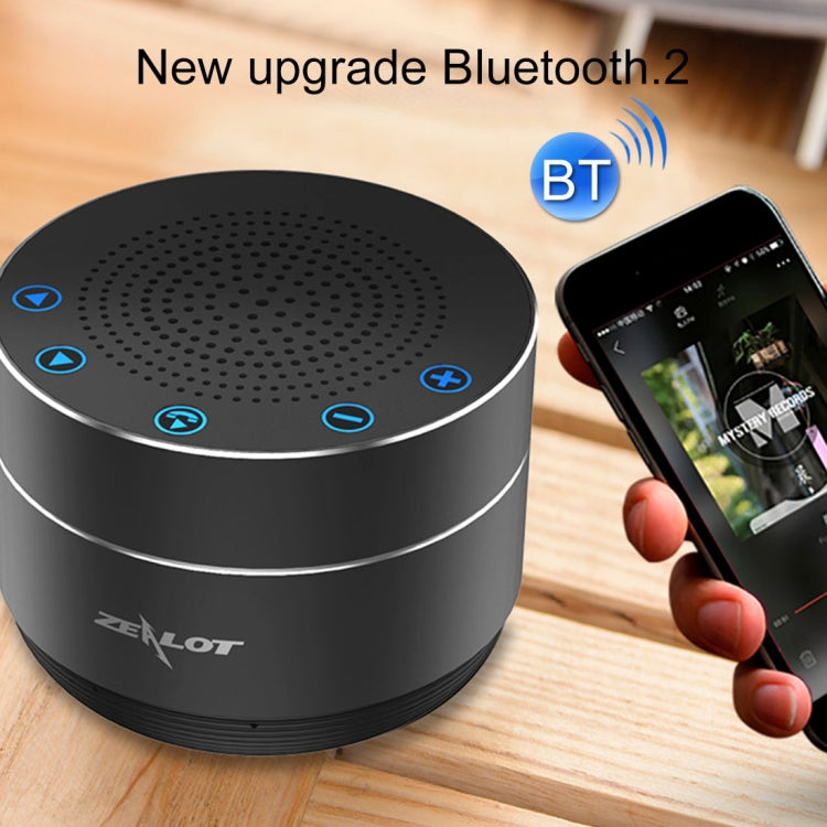 ZEALOT S19 3D Surround Bass Stereo Touch Control Bluetooth V4.2+EDR Speaker, Support AUX, TF Card, For iPhone, Samsung, Huawei, Xiaomi, HTC and Other Smartphones, Bluetooth Distance: about 10m (Black) - free shipping - PMC Jewellery - Order now!