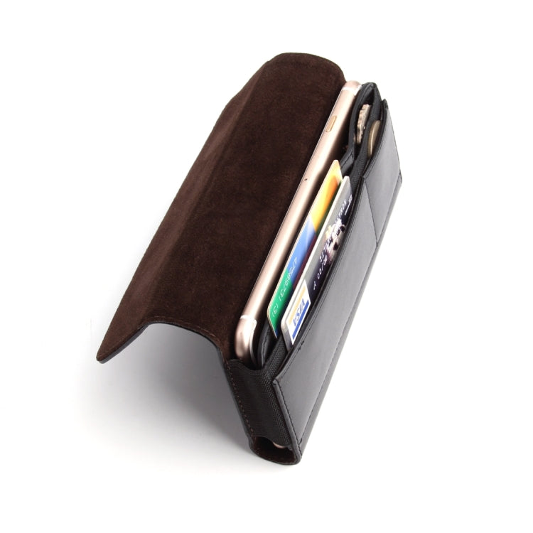 5.5-5.7 inch A1 Universal PU Tabby Texture Cross Section Plug-in Card Waist Bag, For iPhone, Samsung, Sony, Huawei, Meizu, Lenovo, ASUS, Oneplus, Xiaomi, Cubot, Ulefone, Letv, DOOGEE, Vkworld, and other - More iPhone Cases by PMC TechLife | Online Shopping South Africa | PMC TechLife | Buy Now Pay Later Mobicred