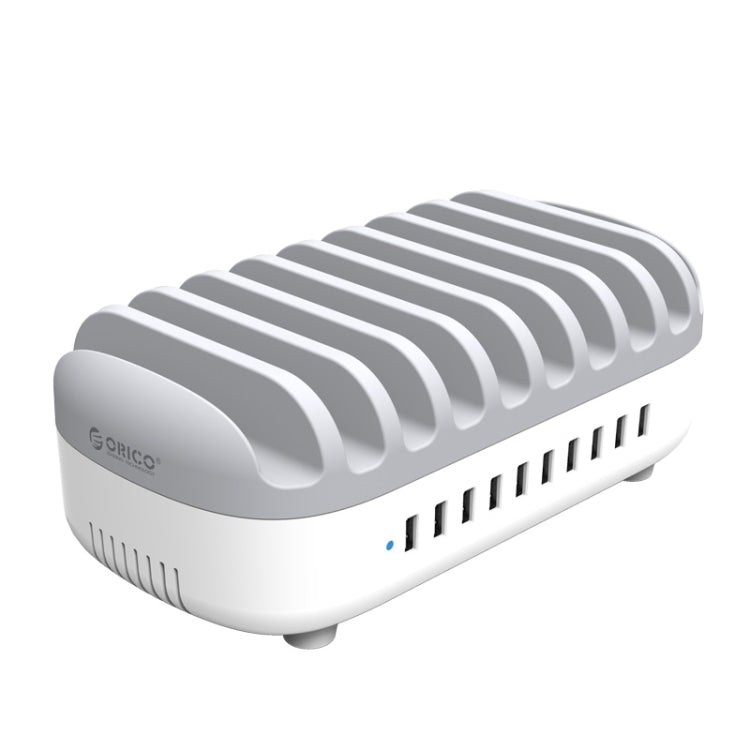 ORICO DUK-10P 120W 10 USB Ports Smart Charging Station with Phone & Tablet Stand, AU Plug(White) - free shipping - PMC Jewellery - Order now!