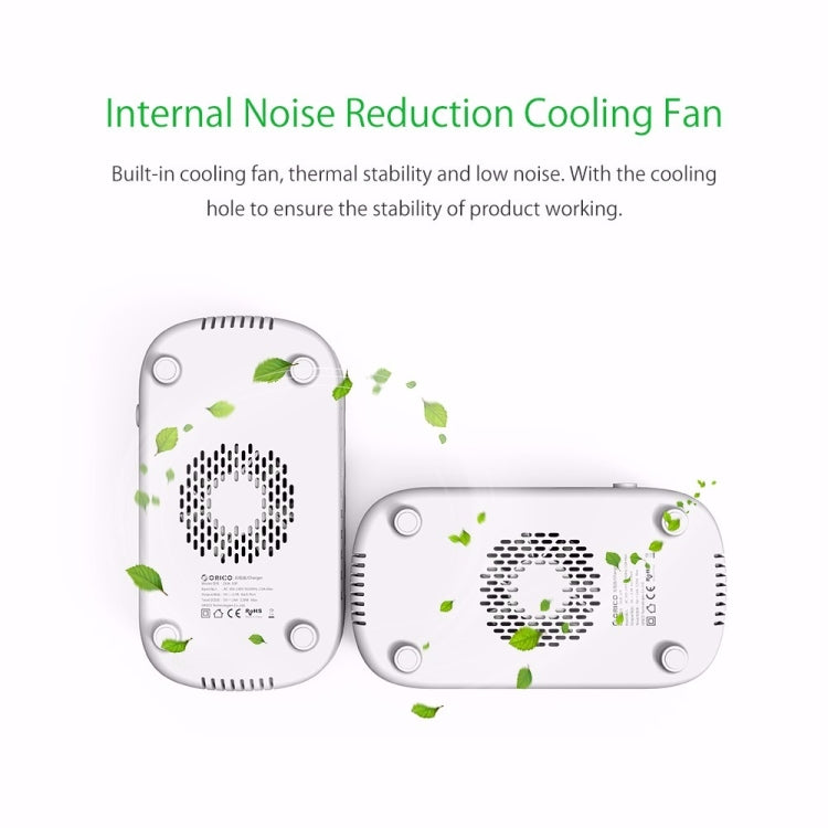 ORICO DUK-10P 120W 10 USB Ports Smart Charging Station with Phone & Tablet Stand, UK Plug(White) - free shipping - PMC Jewellery - Order now!