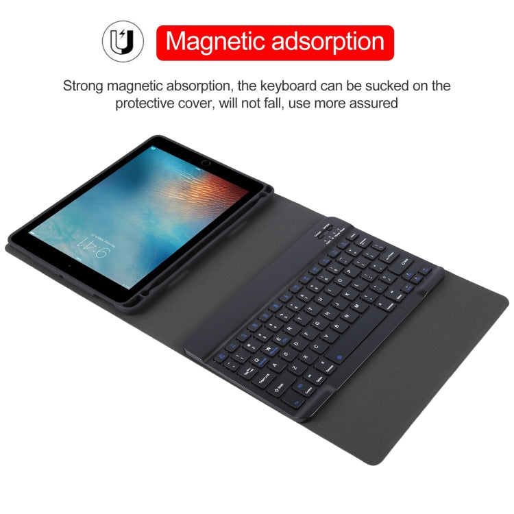 For iPad Pro 9.7 / 9.7 inch 2017 / 9.7 2018 / Air / Air 2 IP071 Separable ABS Smart Bluetooth Keyboard + Litchi Texture Horizontal Flip Leather Tablet Case (Black) - For iPad Pro by PMC Jewellery | Online Shopping South Africa | PMC Jewellery | Buy Now Pay Later Mobicred
