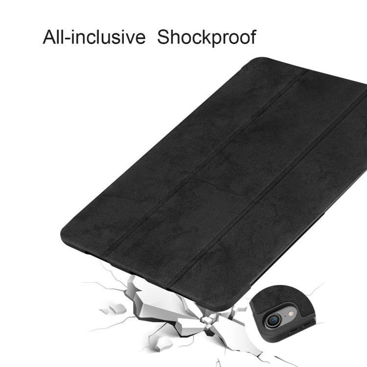 Horizontal Flip Leather Case with Pen Slot Three-folding Holder & Wake-up / Sleep Function for iPad Air 13 2024 / Pro 12.9 (2018)(Black) - iPad Pro 12.9 (2018) Cases by PMC TechLife | Online Shopping South Africa | PMC TechLife | Buy Now Pay Later Mobicred
