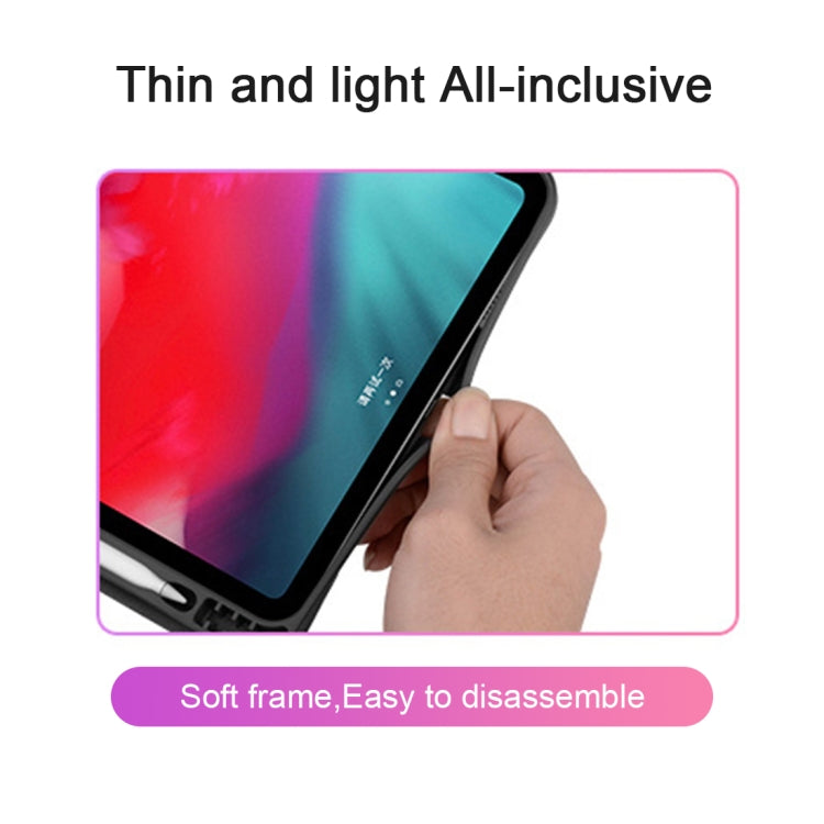 Horizontal Flip Leather Case with Pen Slot  Three-folding Holder & Wake-up / Sleep Function for iPad Air 13 2024 / Pro 12.9 (2018)(Blue) - More iPad Cases by PMC TechLife | Online Shopping South Africa | PMC TechLife | Buy Now Pay Later Mobicred