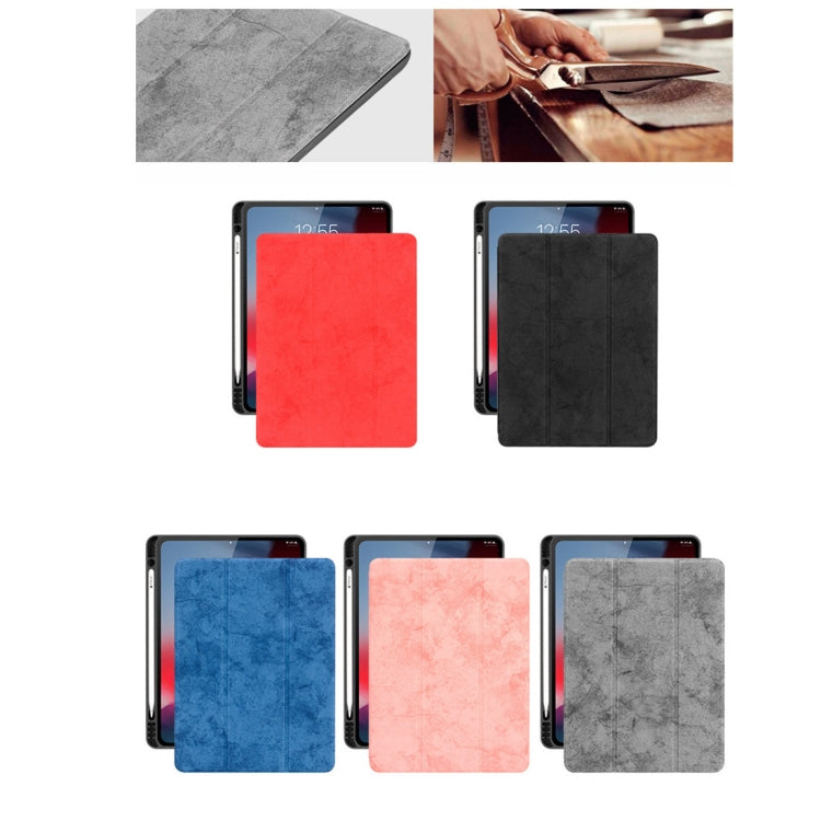 Horizontal Flip Leather Case with Pen Slot  Three-folding Holder & Wake-up / Sleep Function for iPad Air 13 2024 / Pro 12.9 (2018)(Blue) - More iPad Cases by PMC TechLife | Online Shopping South Africa | PMC TechLife | Buy Now Pay Later Mobicred