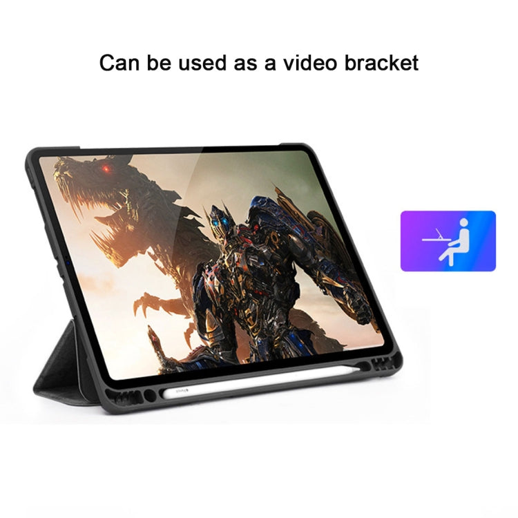 Horizontal Flip Leather Case with Pen Slot  Three-folding Holder & Wake-up / Sleep Function for iPad Air 13 2024 / Pro 12.9 (2018)(Blue) - More iPad Cases by PMC TechLife | Online Shopping South Africa | PMC TechLife | Buy Now Pay Later Mobicred
