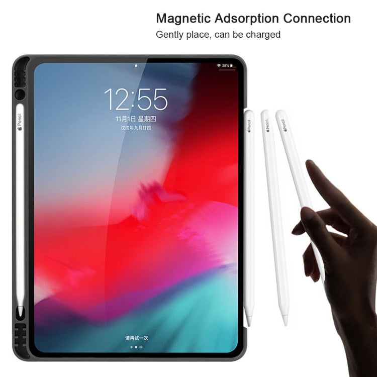 Horizontal Flip Leather Case with Pen Slot  Three-folding Holder & Wake-up / Sleep Function for iPad Air 13 2024 / Pro 12.9 (2018)(Blue) - More iPad Cases by PMC TechLife | Online Shopping South Africa | PMC TechLife | Buy Now Pay Later Mobicred