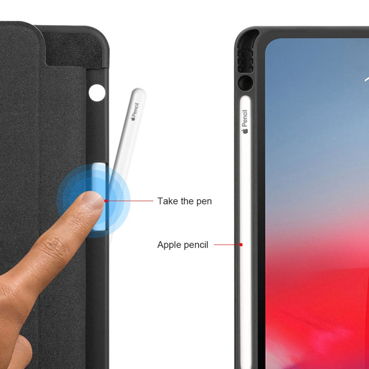 Horizontal Flip Leather Case with Pen Slot  Three-folding Holder & Wake-up / Sleep Function for iPad Air 13 2024 / Pro 12.9 (2018)(Blue) - More iPad Cases by PMC TechLife | Online Shopping South Africa | PMC TechLife | Buy Now Pay Later Mobicred