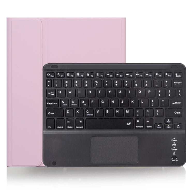 X-11BC Skin Plain Texture Detachable Bluetooth Keyboard Tablet Case for iPad Pro 11 inch 2020 / 2018, with Touchpad & Pen Slot(Pink) - For iPad Pro by PMC TechLife | Online Shopping South Africa | PMC TechLife