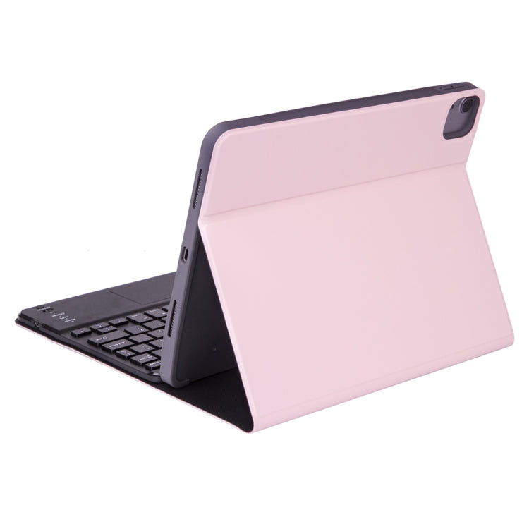 X-11BC Skin Plain Texture Detachable Bluetooth Keyboard Tablet Case for iPad Pro 11 inch 2020 / 2018, with Touchpad & Pen Slot(Pink) - For iPad Pro by PMC TechLife | Online Shopping South Africa | PMC TechLife