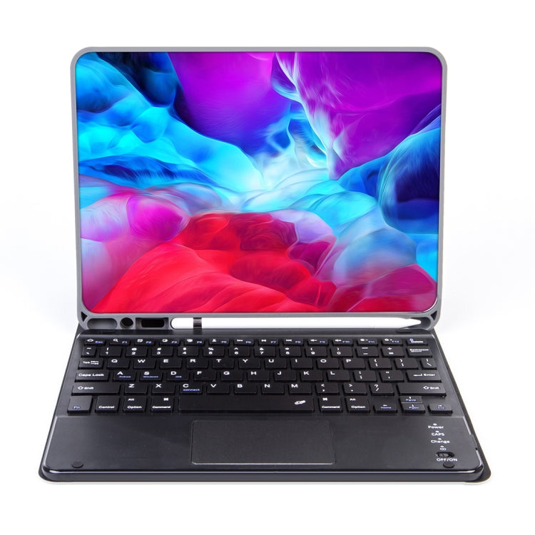 X-11BC Skin Plain Texture Detachable Bluetooth Keyboard Tablet Case for iPad Pro 11 inch 2020 / 2018, with Touchpad & Pen Slot (Green) - For iPad Pro by PMC TechLife | Online Shopping South Africa | PMC TechLife