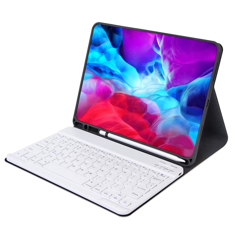 X-11B Skin Plain Texture Detachable Bluetooth Keyboard Tablet Case for iPad Pro 11 inch 2020 / 2018, with Pen Slot (Green) - For iPad Pro by PMC TechLife | Online Shopping South Africa | PMC TechLife