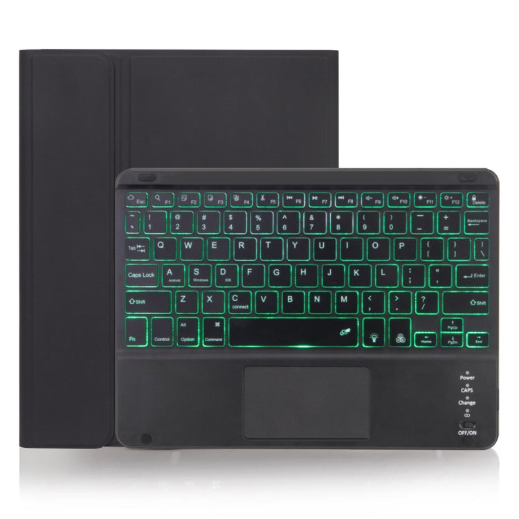 X-11BCS Skin Plain Texture Detachable Bluetooth Keyboard Tablet Case for iPad Pro 11 inch 2020 / 2018, with Touchpad & Pen Slot & Backlight (Black) - For iPad Pro by PMC TechLife | Online Shopping South Africa | PMC TechLife