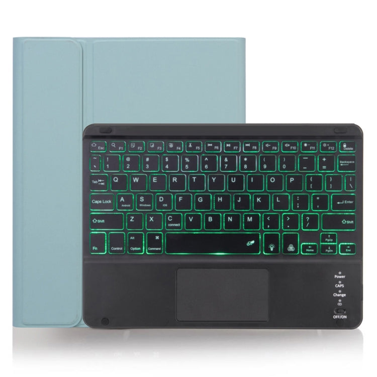 X-11BCS Skin Plain Texture Detachable Bluetooth Keyboard Tablet Case for iPad Pro 11 inch 2020 / 2018, with Touchpad & Pen Slot & Backlight (Green) - For iPad Pro by PMC TechLife | Online Shopping South Africa | PMC TechLife