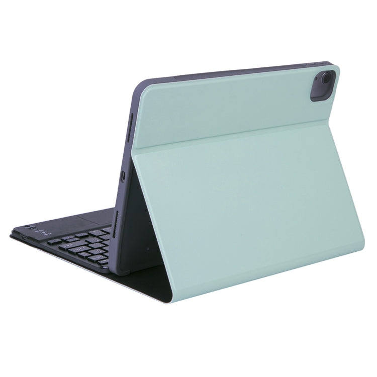 X-11BCS Skin Plain Texture Detachable Bluetooth Keyboard Tablet Case for iPad Pro 11 inch 2020 / 2018, with Touchpad & Pen Slot & Backlight (Green) - For iPad Pro by PMC TechLife | Online Shopping South Africa | PMC TechLife