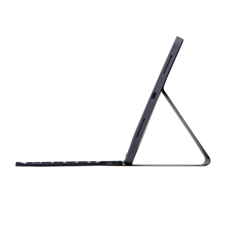 X-11BS Skin Plain Texture Detachable Bluetooth Keyboard Tablet Case for iPad Pro 11 inch 2020 / 2018, with Pen Slot & Backlight (Black) - For iPad Pro by PMC TechLife | Online Shopping South Africa | PMC TechLife