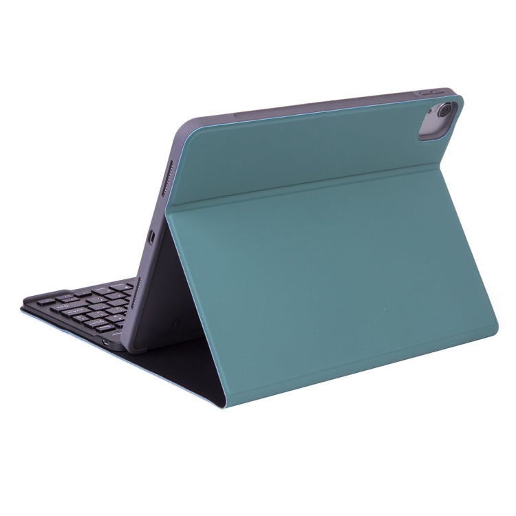 X-11BS Skin Plain Texture Detachable Bluetooth Keyboard Tablet Case for iPad Pro 11 inch 2020 / 2018, with Pen Slot & Backlight (Dark Green) - For iPad Pro by PMC TechLife | Online Shopping South Africa | PMC TechLife