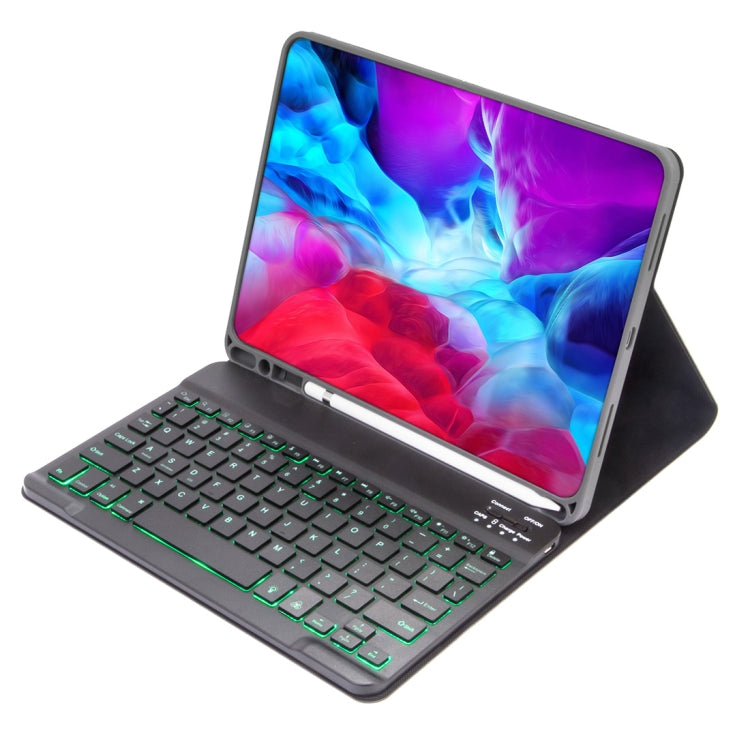 X-11BS Skin Plain Texture Detachable Bluetooth Keyboard Tablet Case for iPad Pro 11 inch 2020 / 2018, with Pen Slot & Backlight (Light Purple) - For iPad Pro by PMC TechLife | Online Shopping South Africa | PMC TechLife