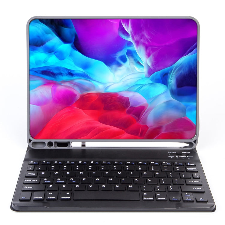 X-11BS Skin Plain Texture Detachable Bluetooth Keyboard Tablet Case for iPad Pro 11 inch 2020 / 2018, with Pen Slot & Backlight (Blue) - For iPad Pro by PMC TechLife | Online Shopping South Africa | PMC TechLife