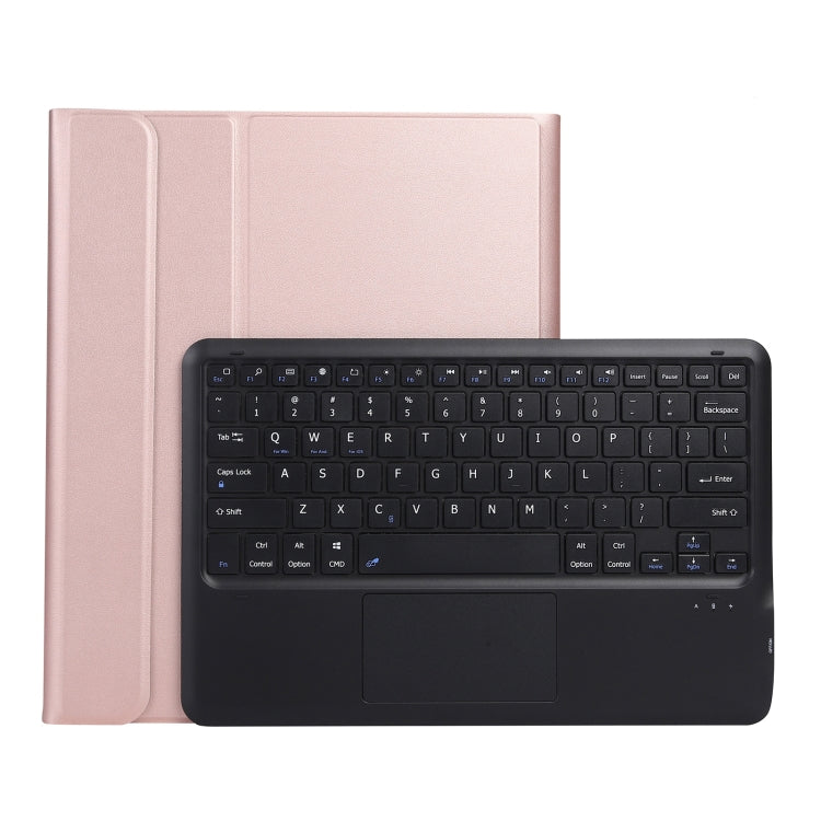 A12B-A Ultra-thin ABS Detachable Bluetooth Keyboard Tablet Case with Touchpad & Pen Slot & Holder for iPad Pro 12.9 2021 / 2020 / 2018 (Rose Gold) - For iPad Pro by PMC TechLife | Online Shopping South Africa | PMC TechLife