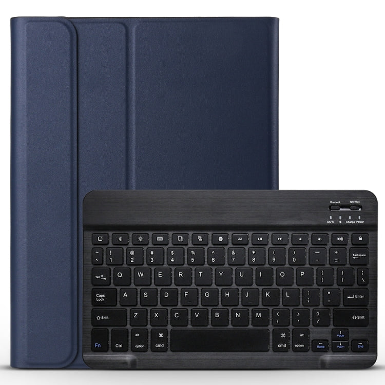 Detachable Bluetooth Keyboard + Brushed Texture Horizontal Flip Leather Tablet Case with Holder for iPad Pro 11 inch (2018)(Dark Blue) - For iPad Pro by PMC TechLife | Online Shopping South Africa | PMC TechLife