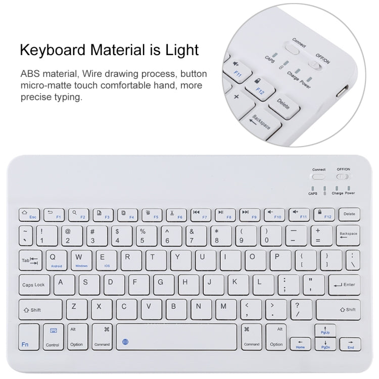 TG11B Detachable Bluetooth White Keyboard + Microfiber Leather Tablet Case for iPad Pro 11 inch (2020), with Pen Slot & Holder (Purple) - For iPad Pro by PMC TechLife | Online Shopping South Africa | PMC TechLife