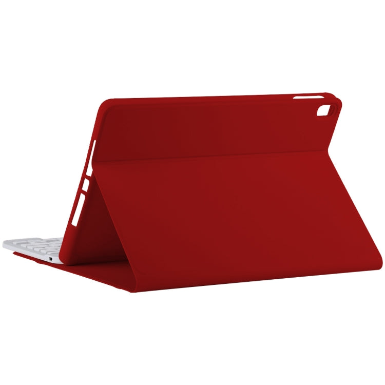TG11B Detachable Bluetooth White Keyboard + Microfiber Leather Tablet Case for iPad Pro 11 inch (2020), with Pen Slot & Holder (Red) - free shipping - PMC TechLife - Order now!