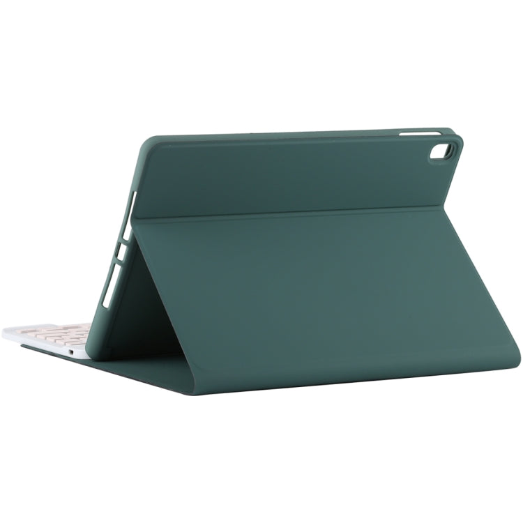 TG11B Detachable Bluetooth Pink Keyboard + Microfiber Leather Tablet Case for iPad Pro 11 inch (2020), with Pen Slot & Holder (Dark Green) - For iPad Pro by PMC TechLife | Online Shopping South Africa | PMC TechLife