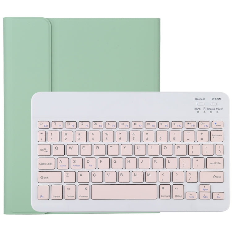 TG11B Detachable Bluetooth Pink Keyboard + Microfiber Leather Tablet Case for iPad Pro 11 inch (2020), with Pen Slot & Holder (Green) - For iPad Pro by PMC TechLife | Online Shopping South Africa | PMC TechLife