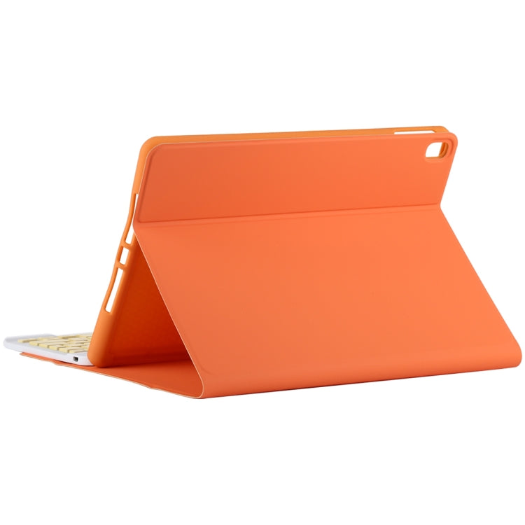 TG11B Detachable Bluetooth Yellow Keyboard + Microfiber Leather Tablet Case for iPad Pro 11 inch (2020), with Pen Slot & Holder (Orange) - For iPad Pro by PMC TechLife | Online Shopping South Africa | PMC TechLife | Buy Now Pay Later Mobicred