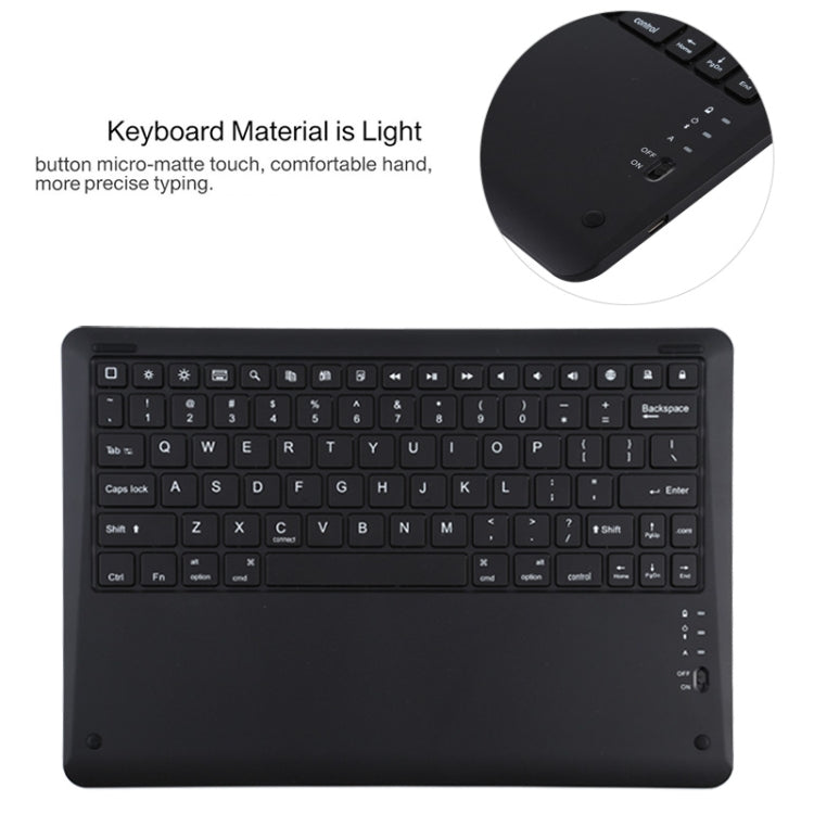 T129 Detachable Bluetooth Black Keyboard Microfiber Leather Tablet Case for iPad Pro 12.9 inch (2020), with Holder (Black) - For iPad Pro by PMC TechLife | Online Shopping South Africa | PMC TechLife